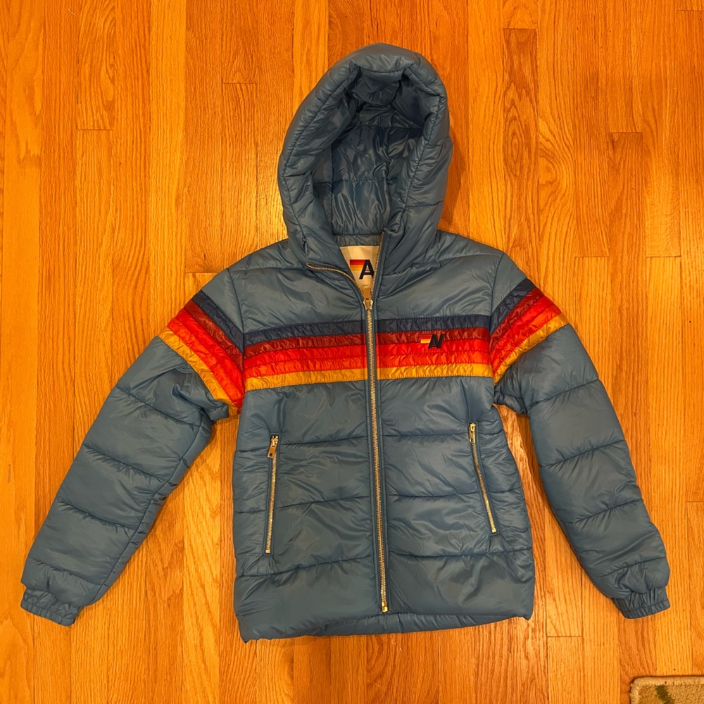 Aviator Nation 5 Stripe Luxe Trekker Jacket XS, NWT
